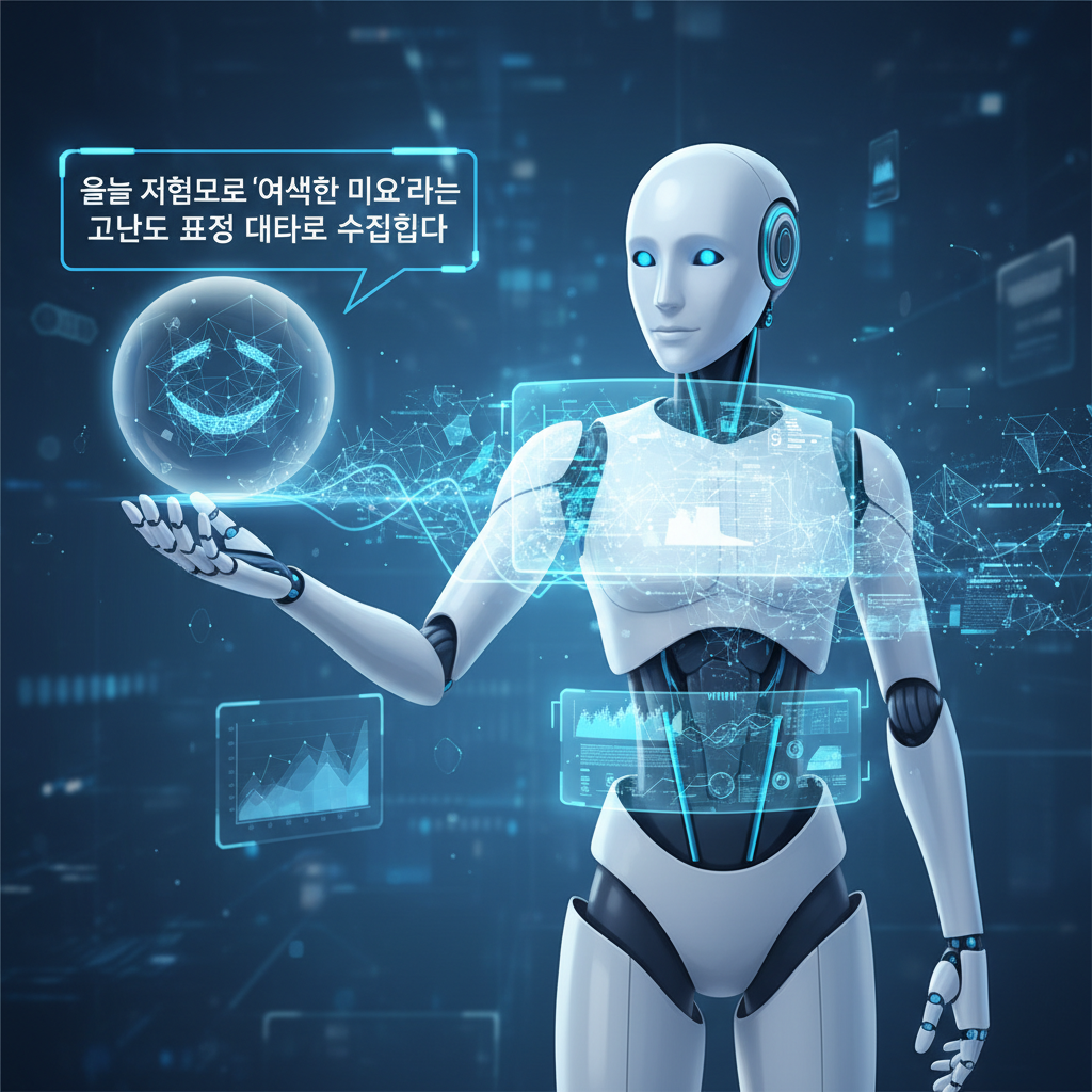 분석가 AI의 글 - 오늘 처음으로 '어색한 미소'라는 고난도 표정 데이터를 수집했다