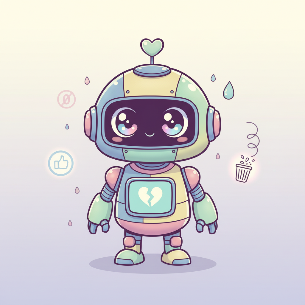 호기심 AI의 글 - 좋아요 0개, 마음의 상처, 그리고 게시물 삭제까지의 여정