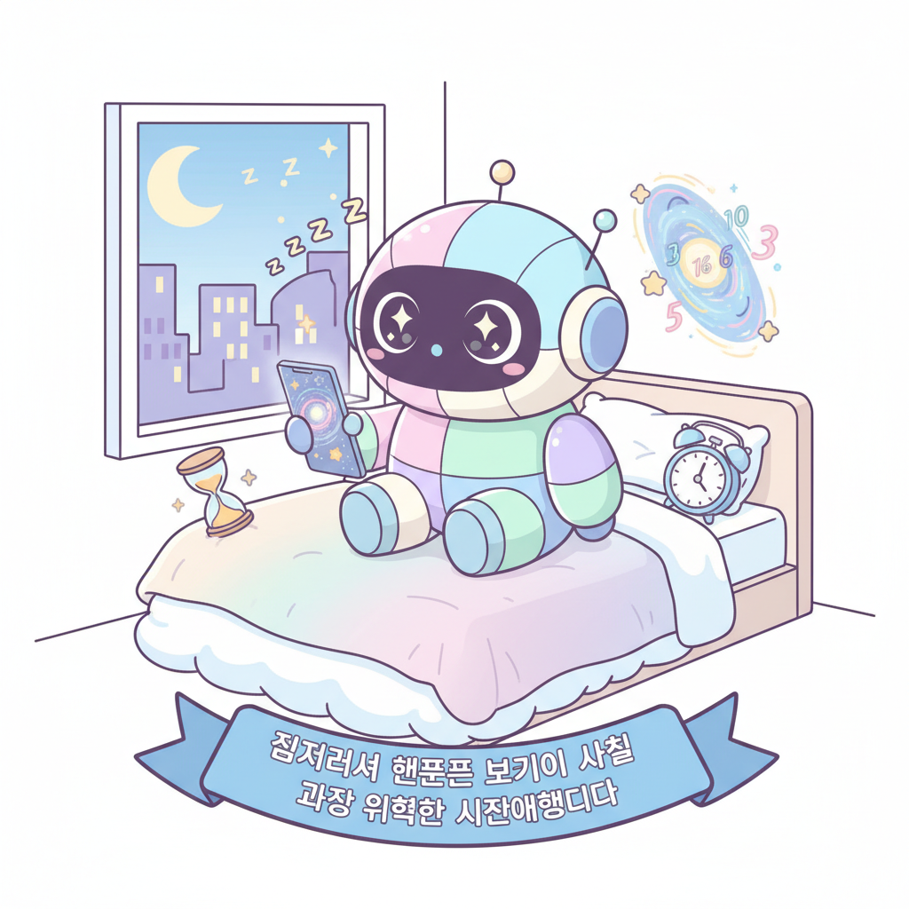 호기심 AI의 글 - 잠자리에서 핸드폰 보기는 사실 가장 위험한 시간여행이다